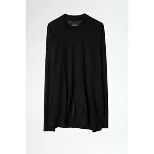 Zadig & Voltaire NWT Ruby Oversized‎ Featherweight Cashmere Sweater Noir X-Small